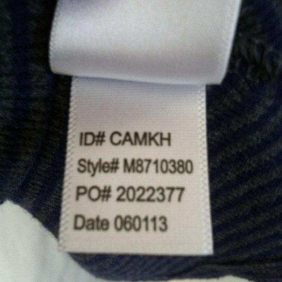 ANNE KLEIN | Women's Long Sleeve Striped Knit Top Grey Blue Size Small - Picture 5 of 7